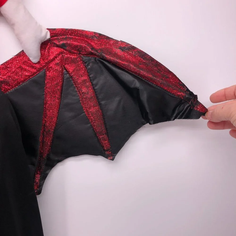 Very Bat Girl Child Large 10/12 Dress‎ Wings Bat Dolly Halloween Costume